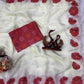 Floral Applique Sequin Saree