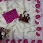 Floral Applique Sequin Saree