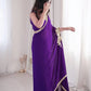 Shop Ready to Wear Georgette Saree with Lace Border and Mirror Pallu for Party Festive Wear