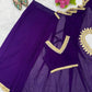 Shop Ready to Wear Georgette Saree with Lace Border and Mirror Pallu for Party Festive Wear