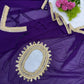 Shop Ready to Wear Georgette Saree with Lace Border and Mirror Pallu for Party Festive Wear