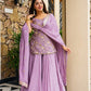 Lilac Sequin Zari Sharara Set