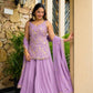 Lilac Sequin Zari Sharara Set
