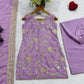 Lilac Sequin Zari Sharara Set