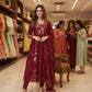 Floral Vine Chanderi Suit