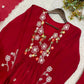 Floral Vine Chanderi Suit