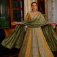 Mustard Sage Panel Lehenga Set