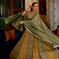 Mustard Sage Panel Lehenga Set