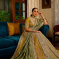Mustard Sage Panel Lehenga Set