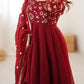 Embroidered Crunchy Silk Anarkali Suit Set with Dupatta