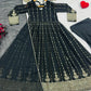Zari Sequin Anarkali Gown