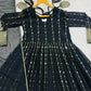 Zari Sequin Anarkali Gown