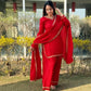 Blush Pink Satin Silk Kurta Salwar Set for Festive and Wedding Wear