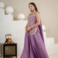 Lilac Sequin Embroidered Sharara Set