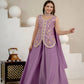Lilac Sequin Embroidered Sharara Set