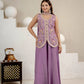 Lilac Sequin Embroidered Sharara Set