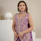 Lilac Sequin Embroidered Sharara Set
