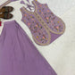 Lilac Sequin Embroidered Sharara Set