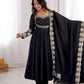 Rust Sequin Flared Gown