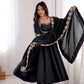 Rust Sequin Flared Gown