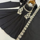 Rust Sequin Flared Gown