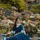 Embroidered Blooming Anarkali Gown Set with Dupatta
