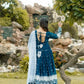 Embroidered Blooming Anarkali Gown Set with Dupatta