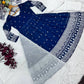 Embroidered Blooming Anarkali Gown Set with Dupatta