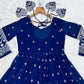 Embroidered Blooming Anarkali Gown Set with Dupatta