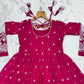 Embroidered Blooming Anarkali Gown Set with Dupatta