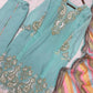 Sequin Paisley Scalloped Kurti Set