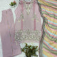 Sequin Paisley Scalloped Kurti Set