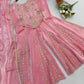 Dusty Rose Sequin Sharara Set