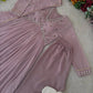 Mauve Fox Georgette Anarkali Gown Set with Dupatta