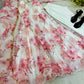 Floral Organza Taby Silk Anarkali Gown Set with Dupatta