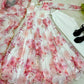 Floral Organza Taby Silk Anarkali Gown Set with Dupatta