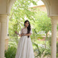 Kora Cotton Gota Patti Anarkali