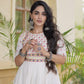Kora Cotton Gota Patti Anarkali