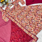 Multi-Color Muslin Embroidered Anarkali Suit with Dupatta