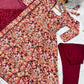 Multi-Color Muslin Embroidered Anarkali Suit with Dupatta