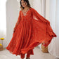Mirror Sequin Embroidered Anarkali