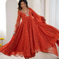 Mirror Sequin Embroidered Anarkali