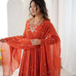 Mirror Sequin Embroidered Anarkali