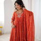 Mirror Sequin Embroidered Anarkali
