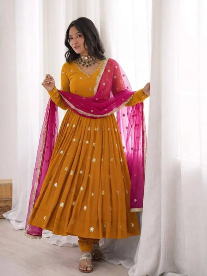 Star Sequin Embroidered Anarkali Set