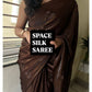 Floral Beaded Silk Saree