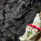 Floral Beaded Silk Saree