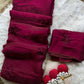 Floral Beaded Silk Saree