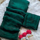 Floral Beaded Silk Saree
