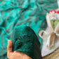 Floral Beaded Silk Saree